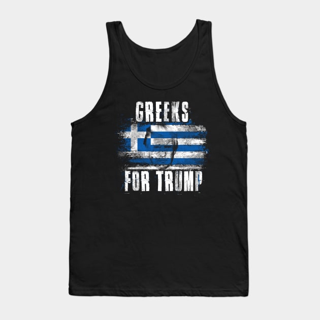 Greeks For Trump - Trump 2020 Patriotic Flag Tank Top by Family Heritage Gifts